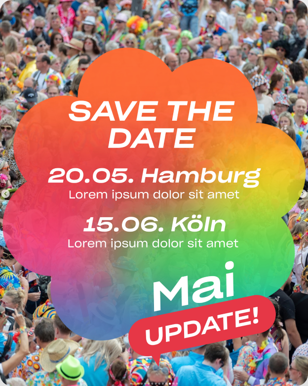 Instagram-Post: Save the Date Mai Update